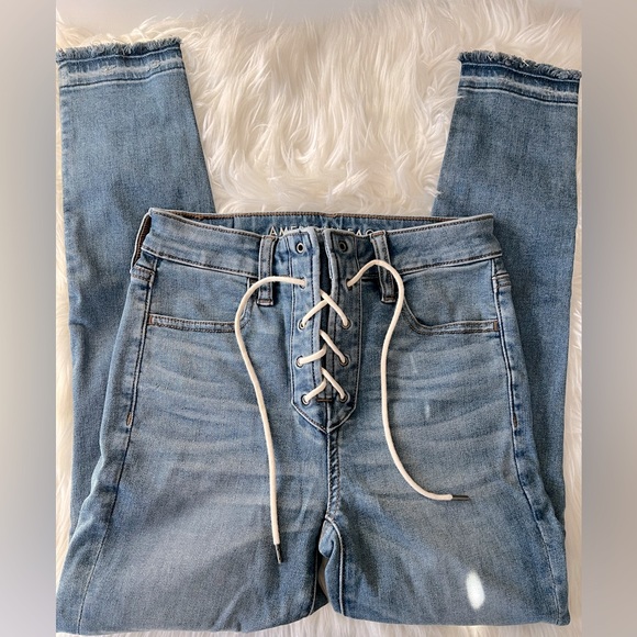 American Eagle Outfitters Denim - American Eagle Outfitters Lace-Up Jeans